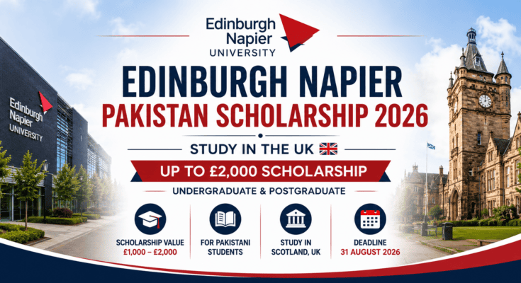 Edinburgh Napier scholarship for Pakistan students