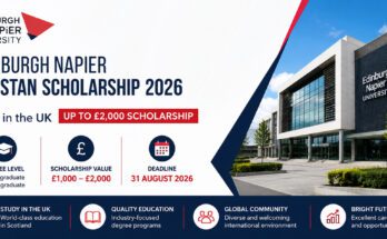 Edinburgh Napier Pakistan Scholarship 2026 for Pakistani Students