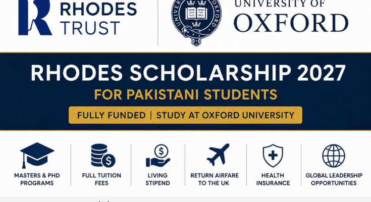 Rhodes Scholarship 2027 for Pakistani Students