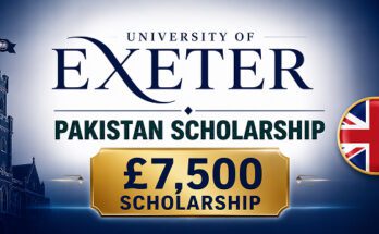 University of Exeter Pakistan Scholarship 2027
