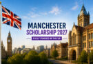 Manchester Scholarship 2027 banner featuring the UK flag and University of Manchester