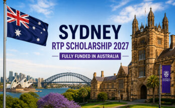 Sydney RTP Scholarship 2027 banner featuring the Australian flag and University of Sydney